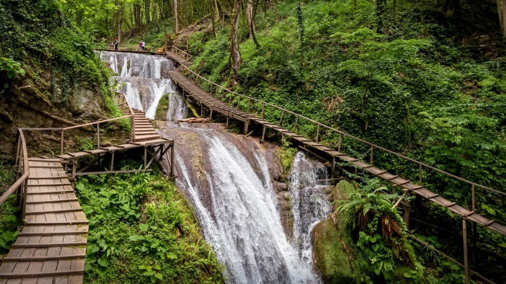 33 Waterfalls on the Shakhe River